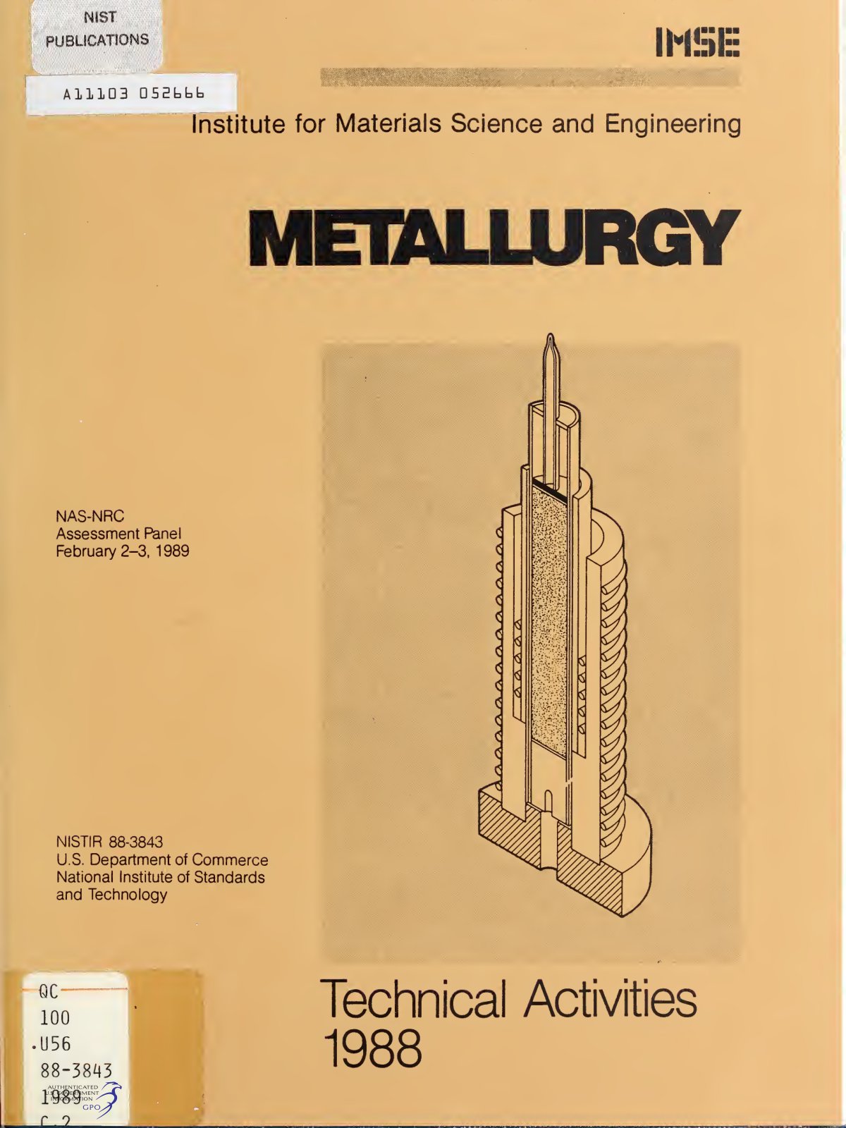First page of Metallurgy -- technical activities - 1988