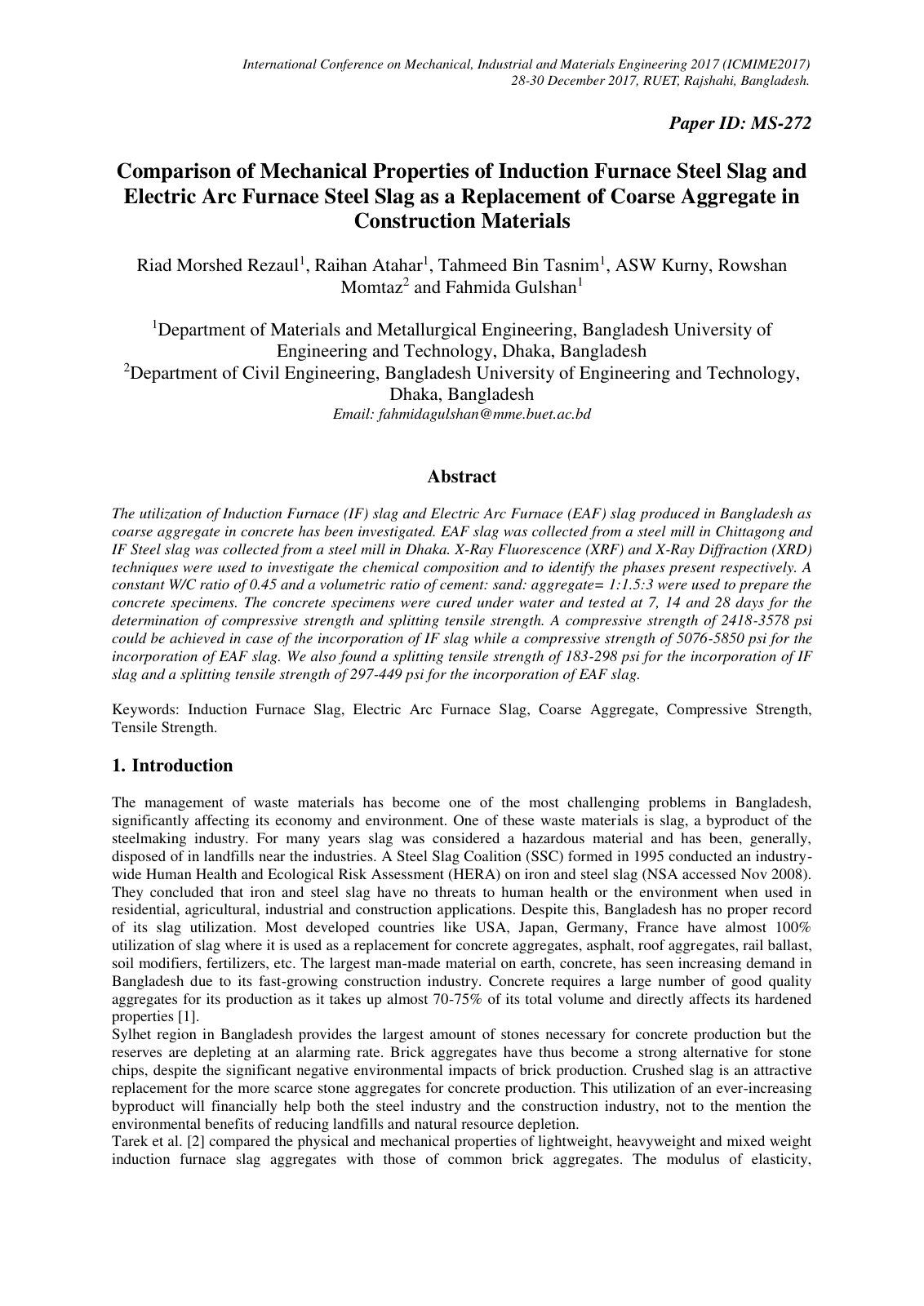 First page of Comparison of Mechanical Properties of I