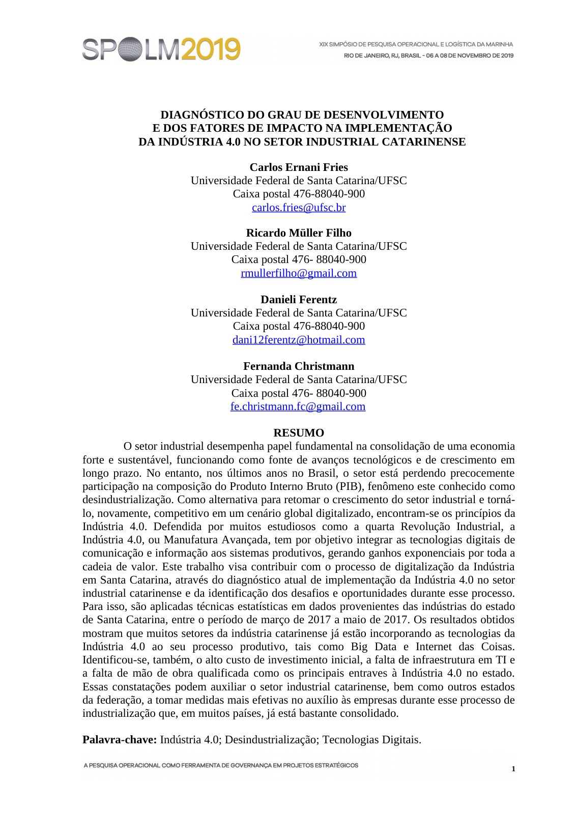 First page of DIAGNOSTICO DO GRAU DE DESENVOLVIMENTO E