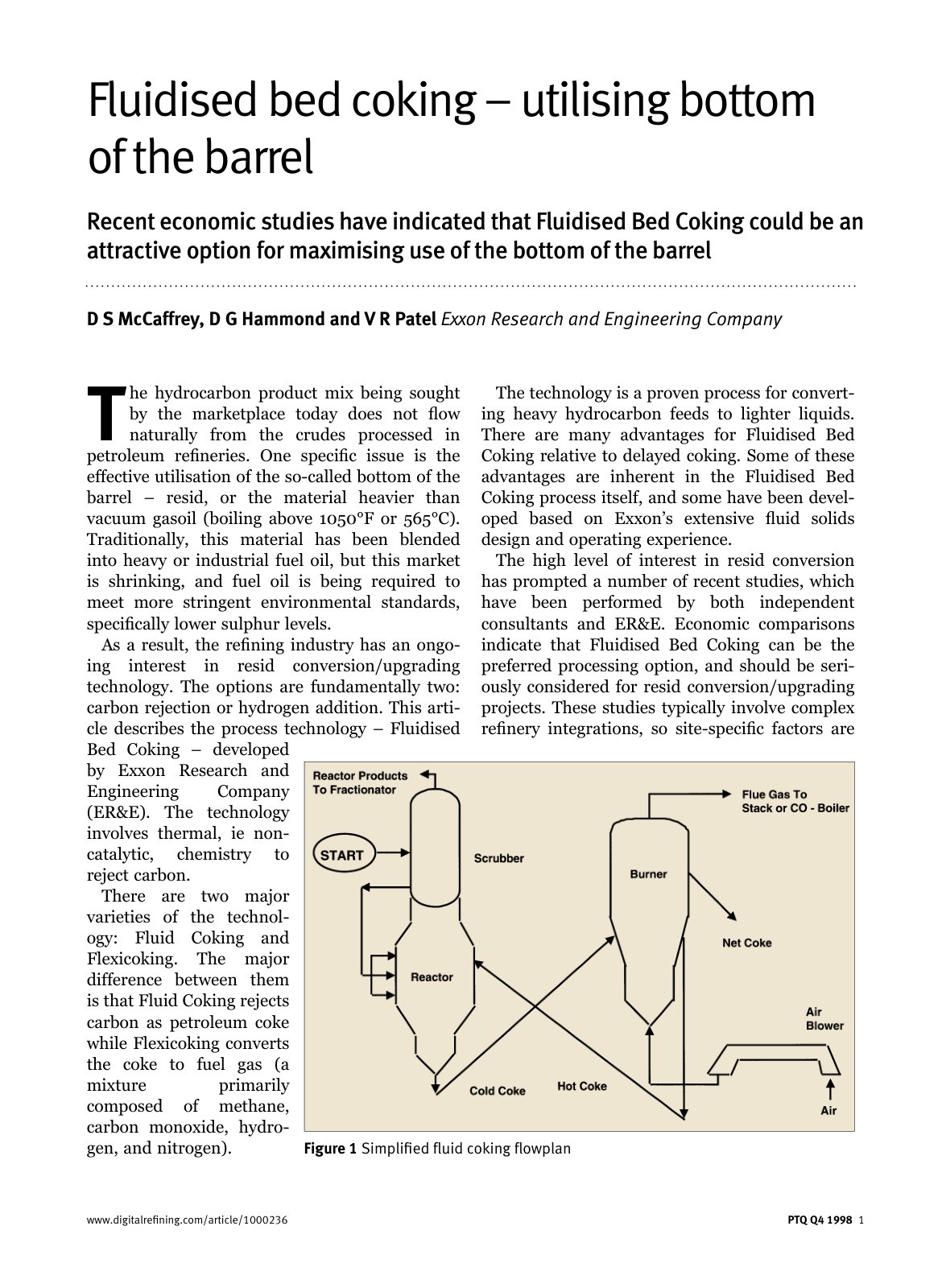 First page of 283614951 Fluidised Bed Coking