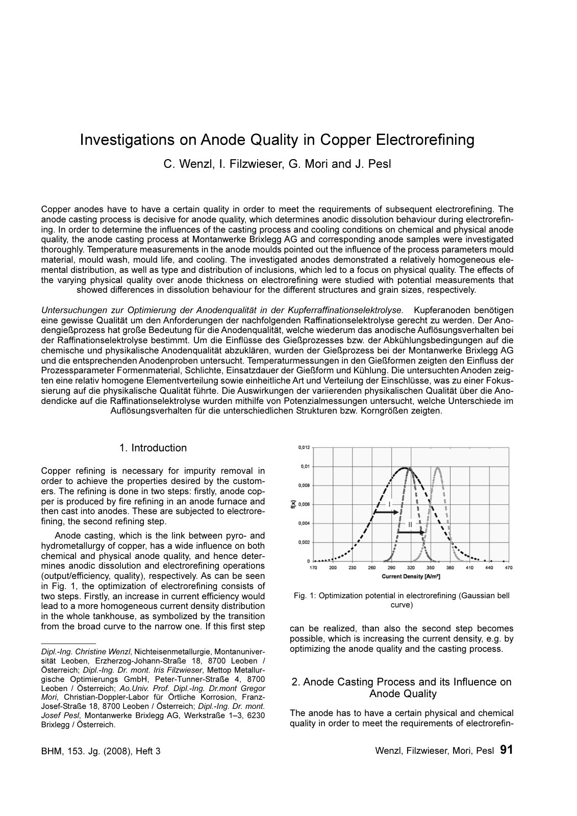 First page of Investigations on Anode Quality in Coppe