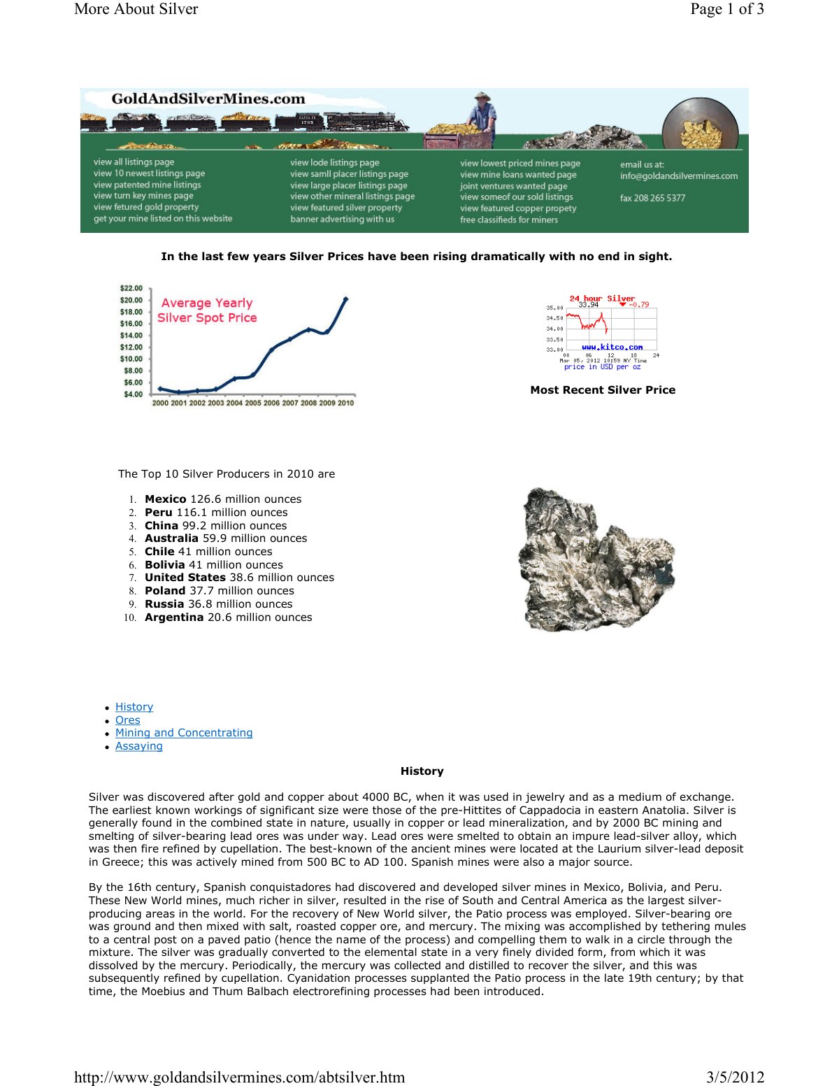 First page of abtsilver