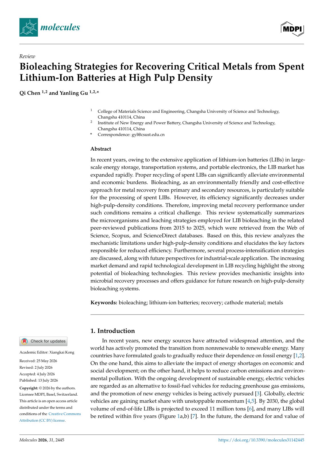 First page of 2026   Chen   Bioleaching critical metals from spent lithium ion batteries