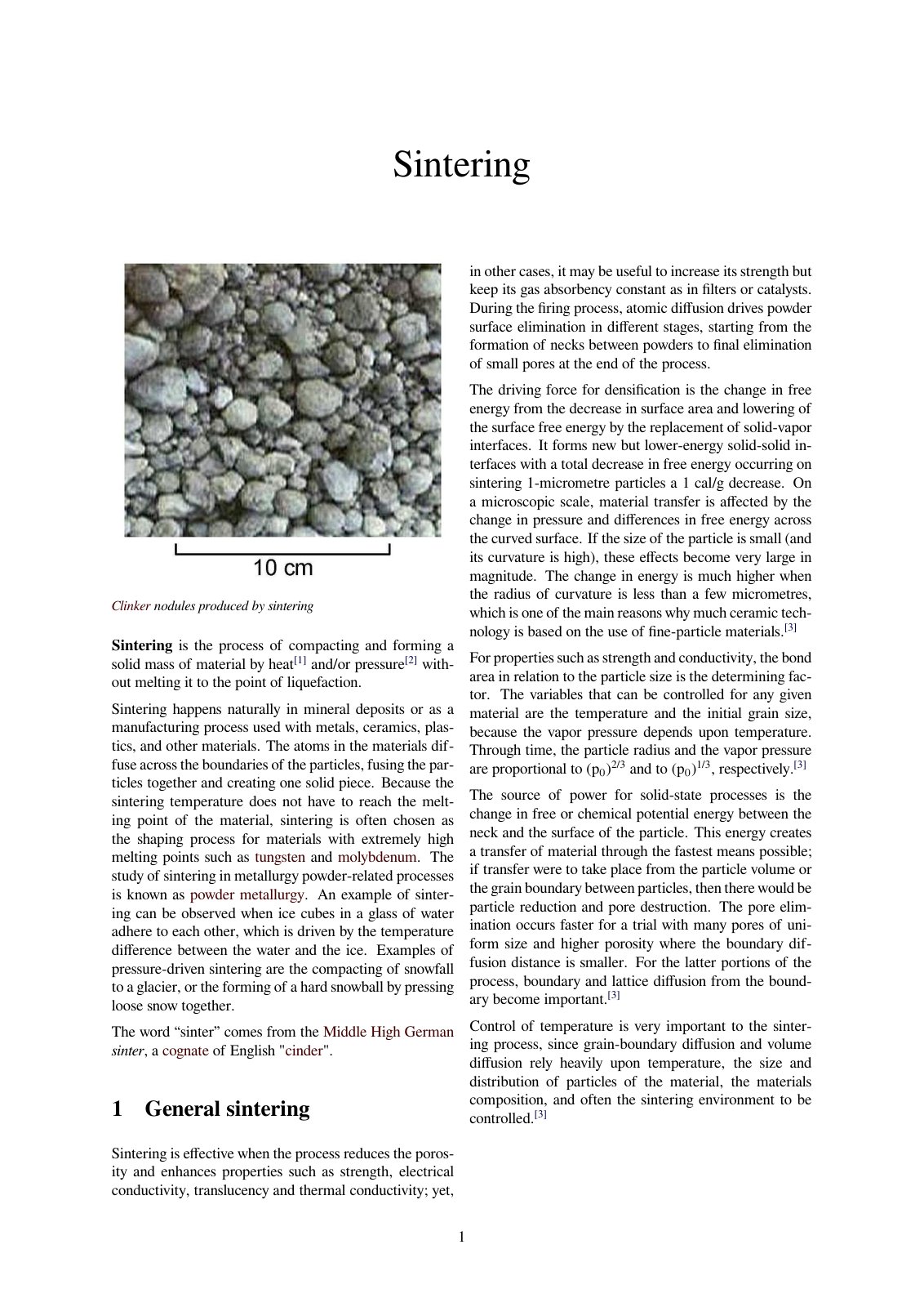 First page of 406351449 SINTERING