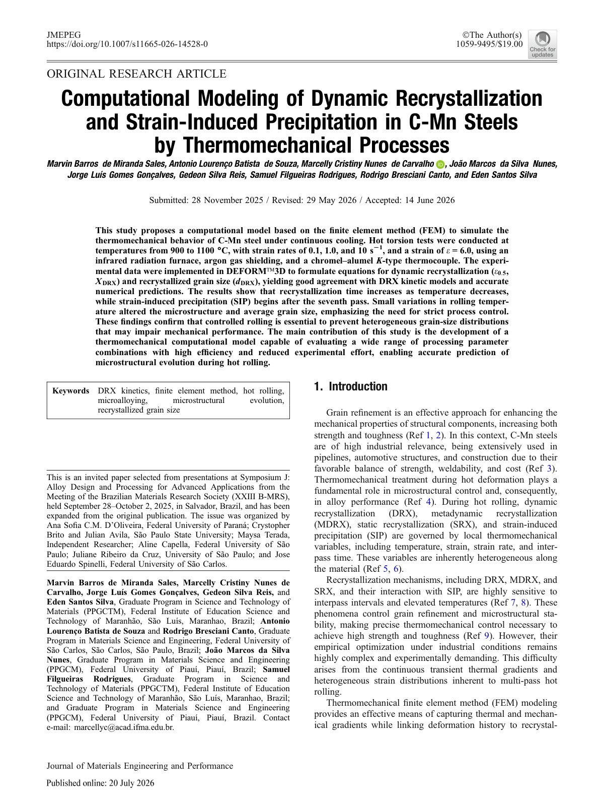 First page of 2026 Sales CMn DRX Precipitation Modeling