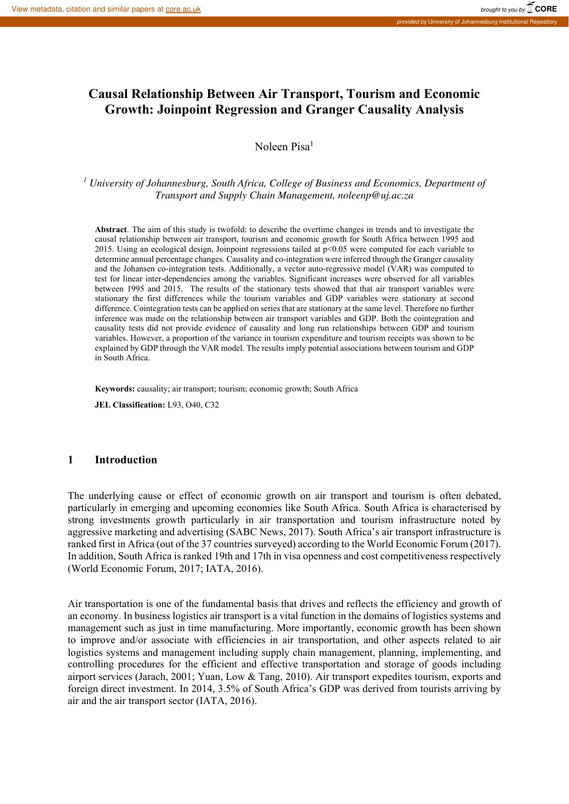 First page of Causal Relationship between Air Transpor (1)