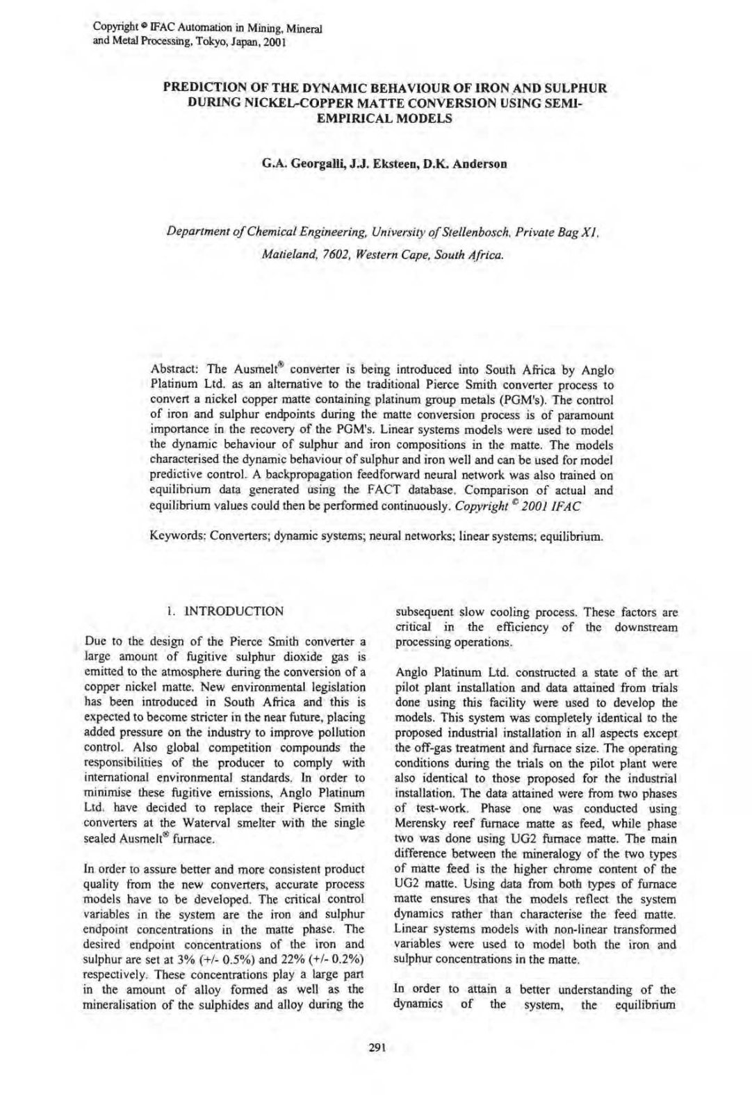 First page of Prediction of the Dynamic Behaviour of I