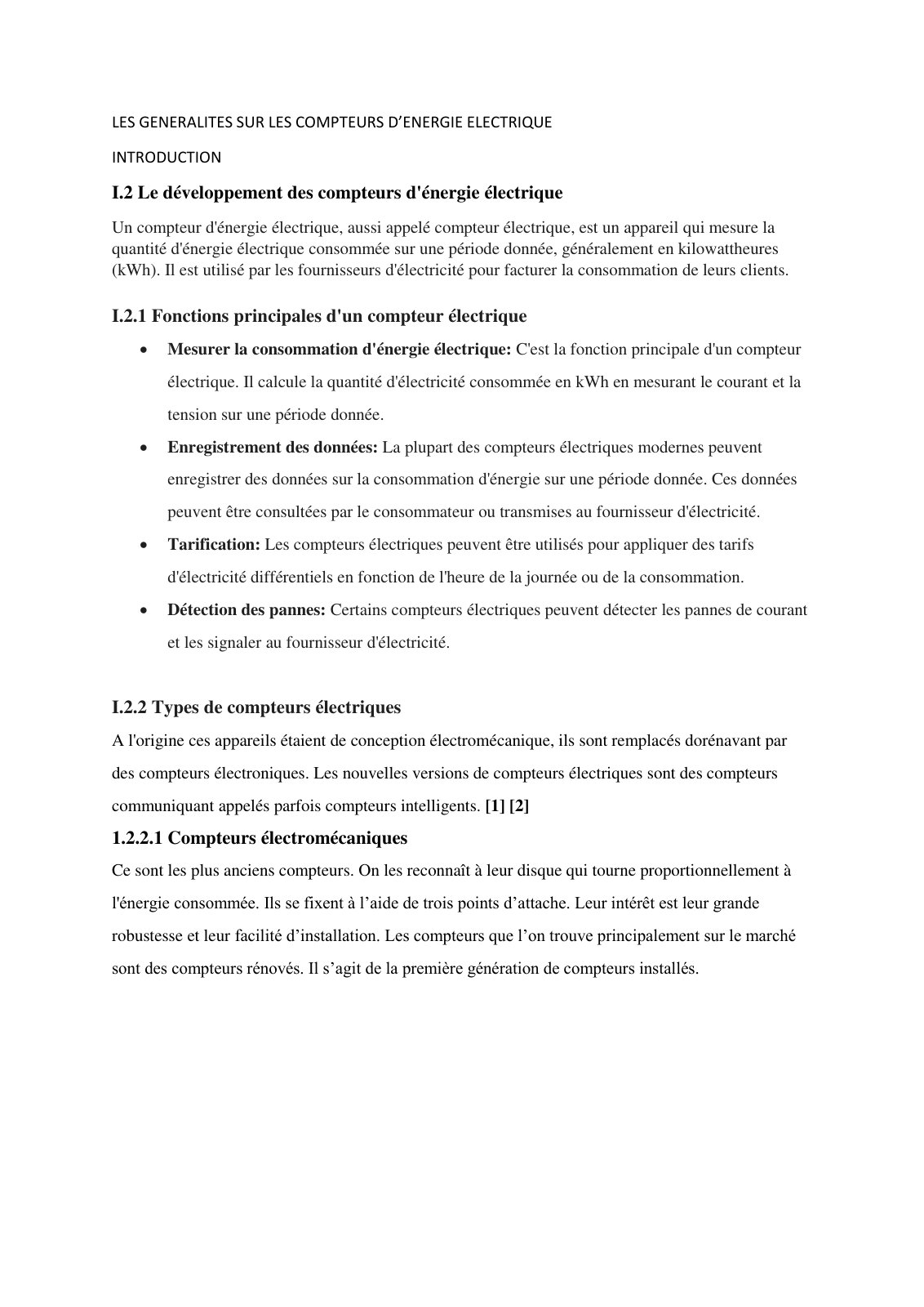 First page of LES GENERALITES SUR LES COMPTEURS D