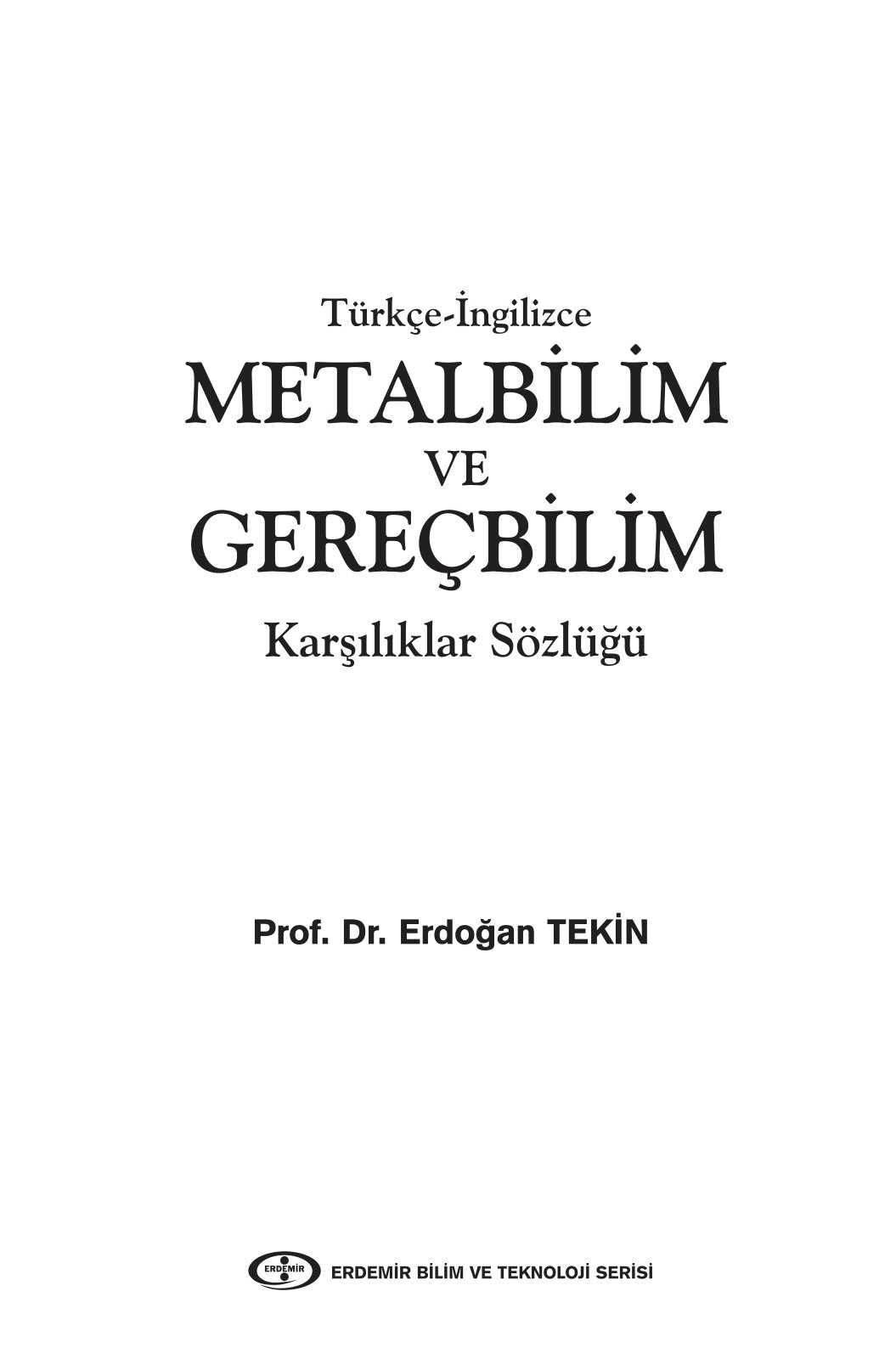 First page of Turkce Ingilizce Metalbilim Ve Gerechbil