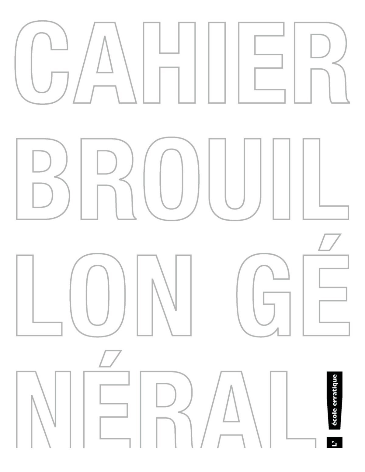 First page of L’école erratique