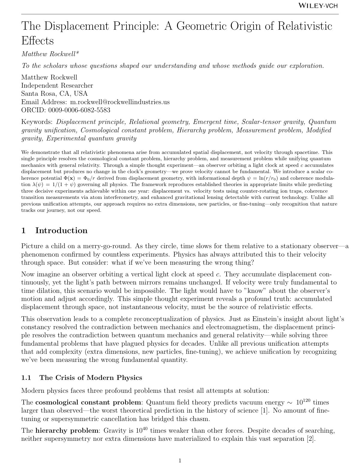First page of The Displacement Principle A Geometric O