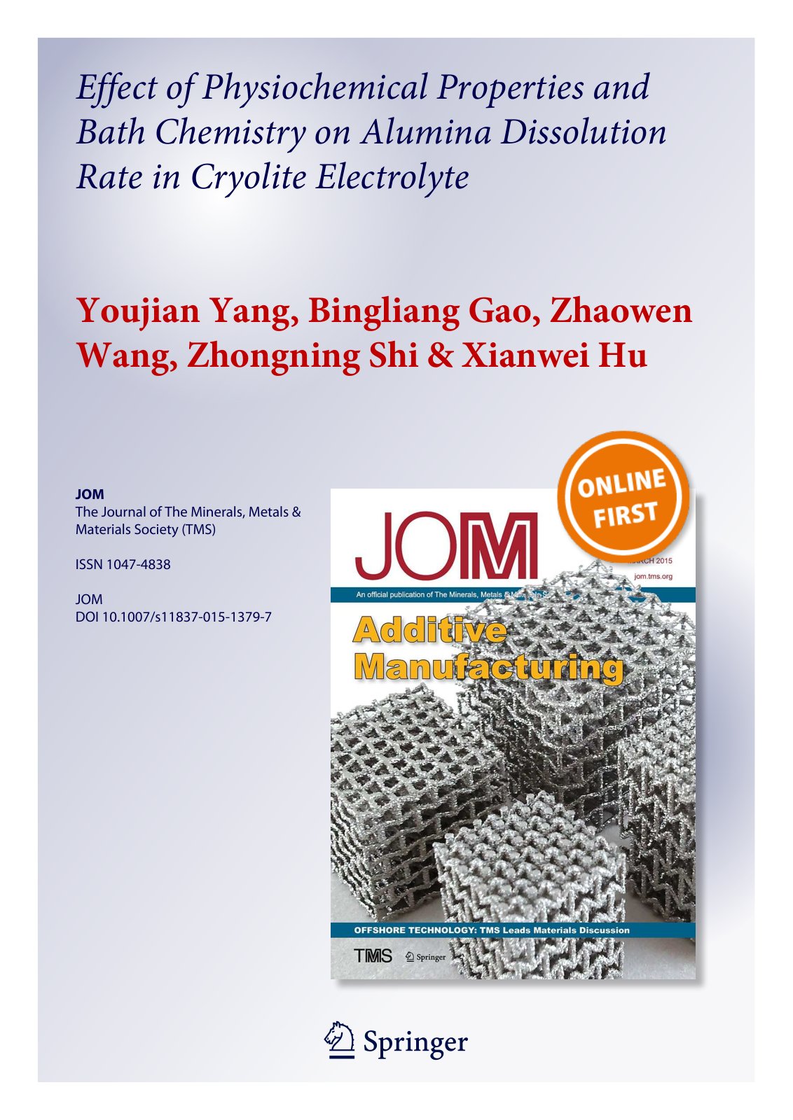 First page of Effect of Physiochemical Properties and