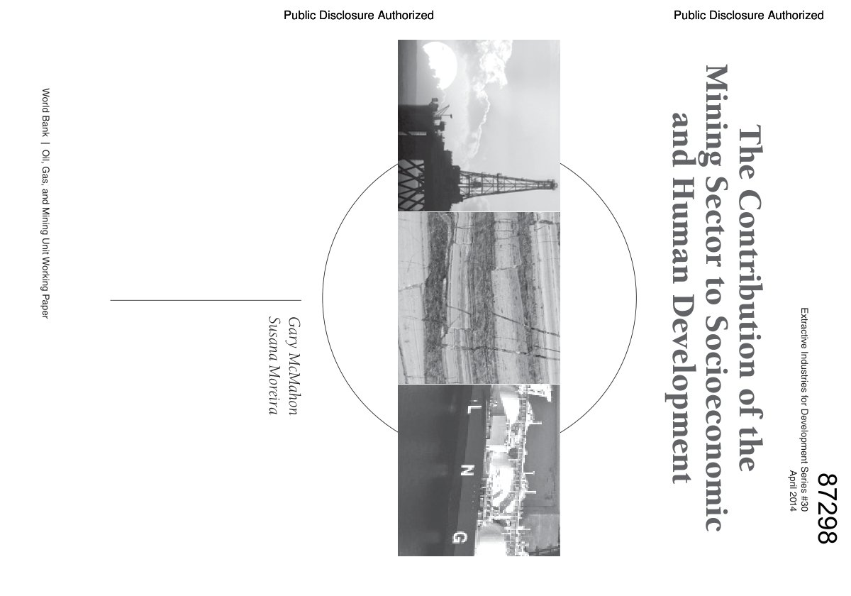 First page of The contribution of the mining sector to