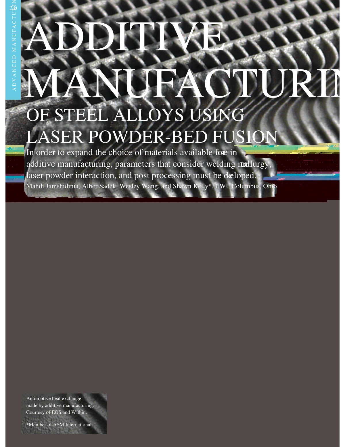 First page of microstructure and hardness values