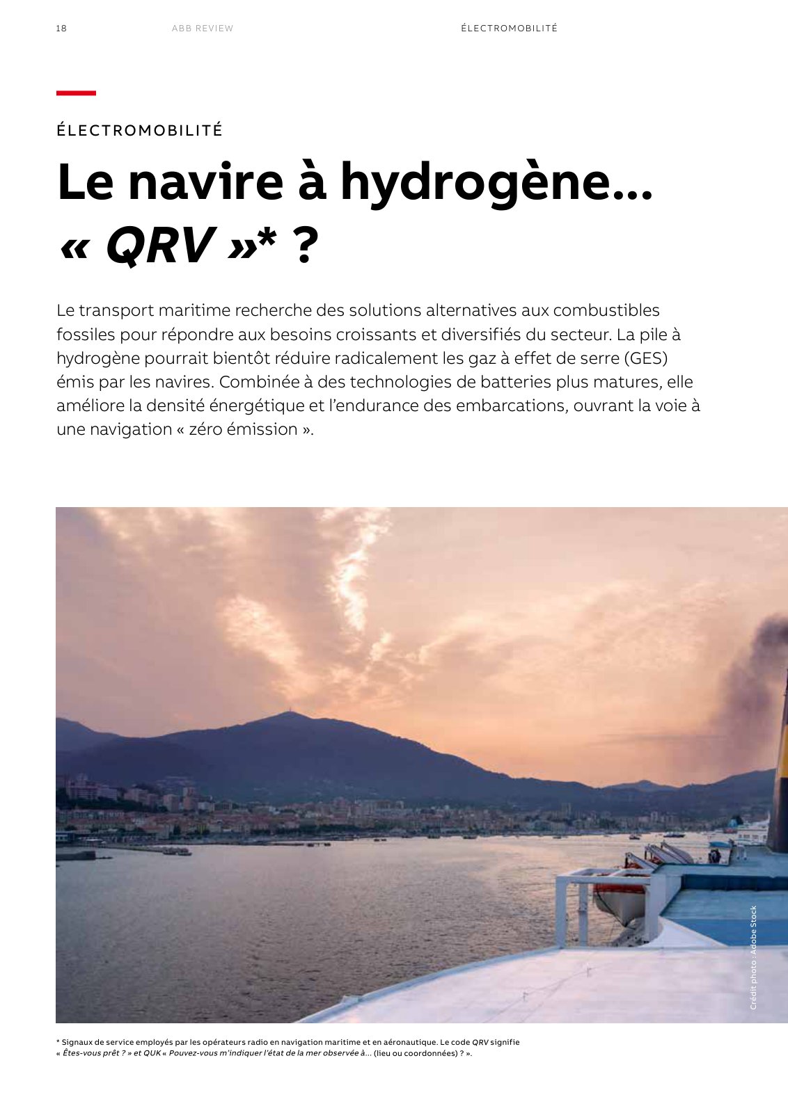 First page of navire hydrogene