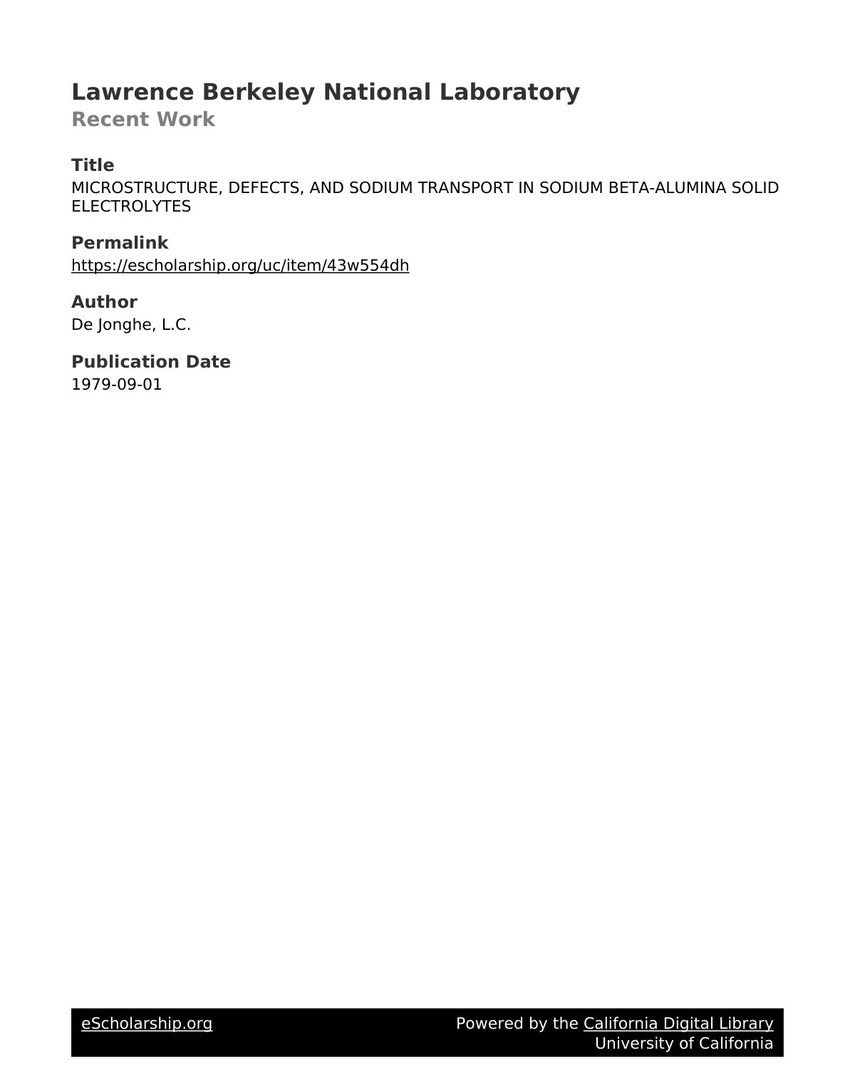 First page of Microstructure defects and sodium transp