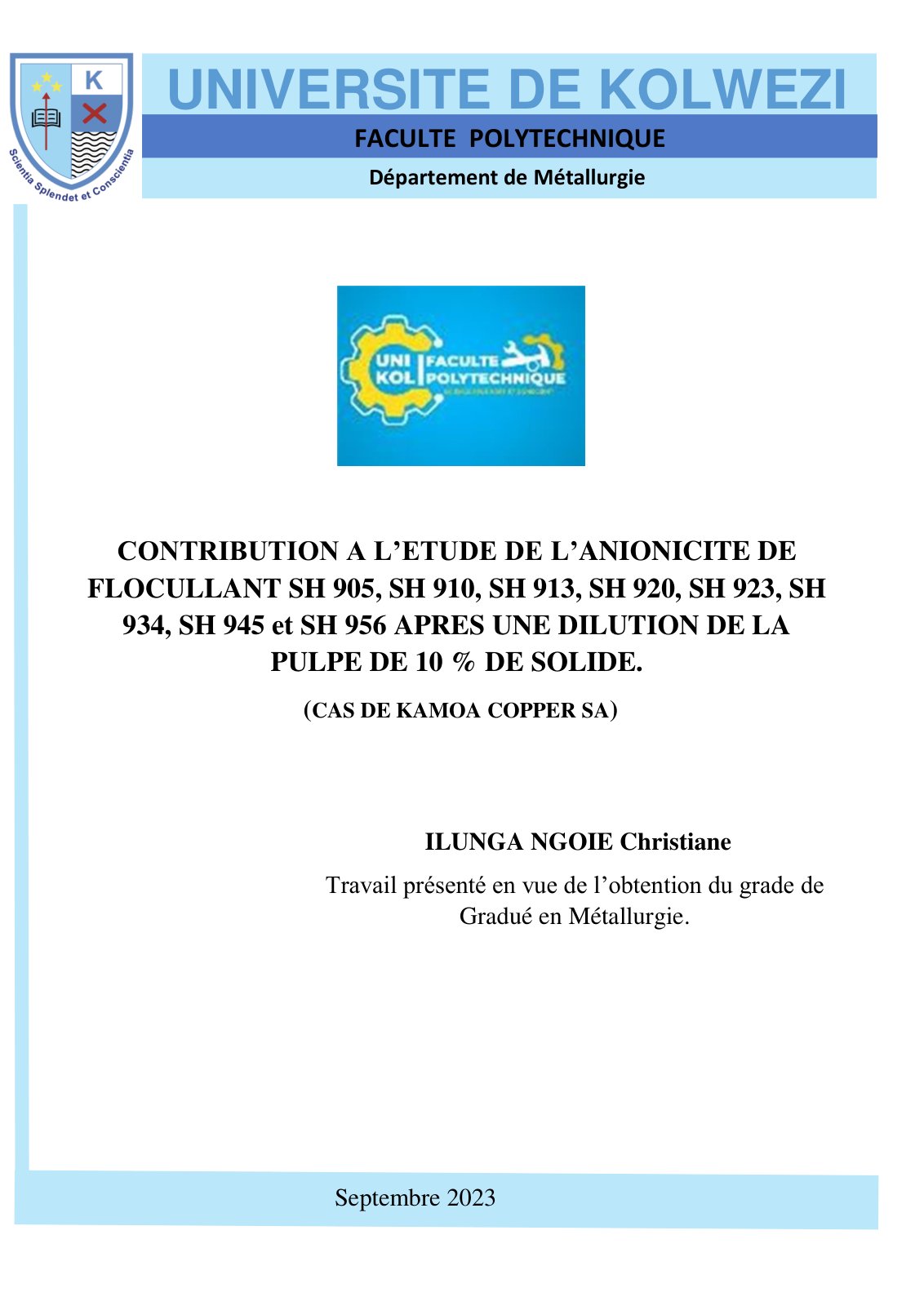 First page of TFC CHRISTIANE SUITE ET FIN