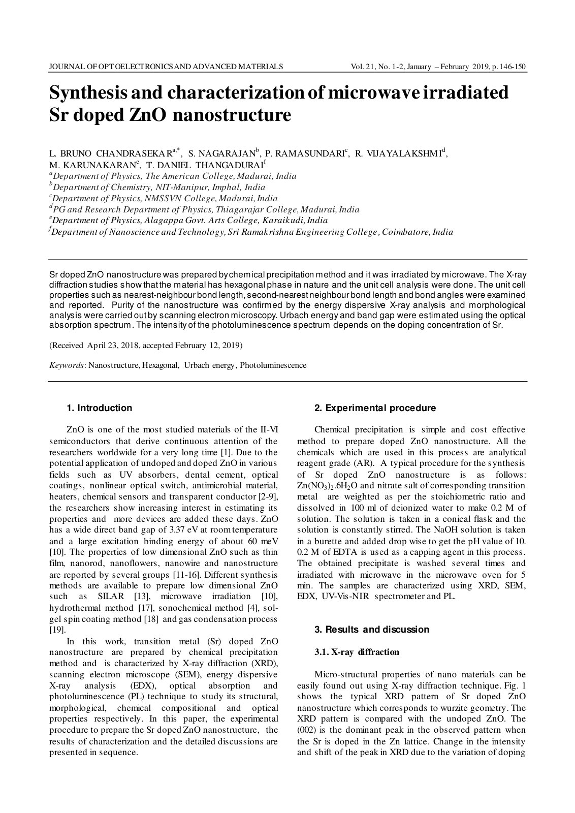 First page of Synthesis and characterization of microw