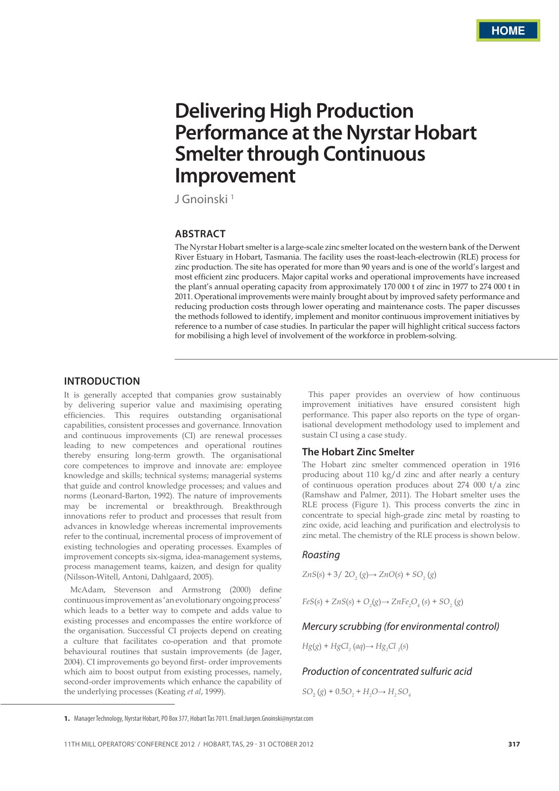 First page of Gnoinski J p317
