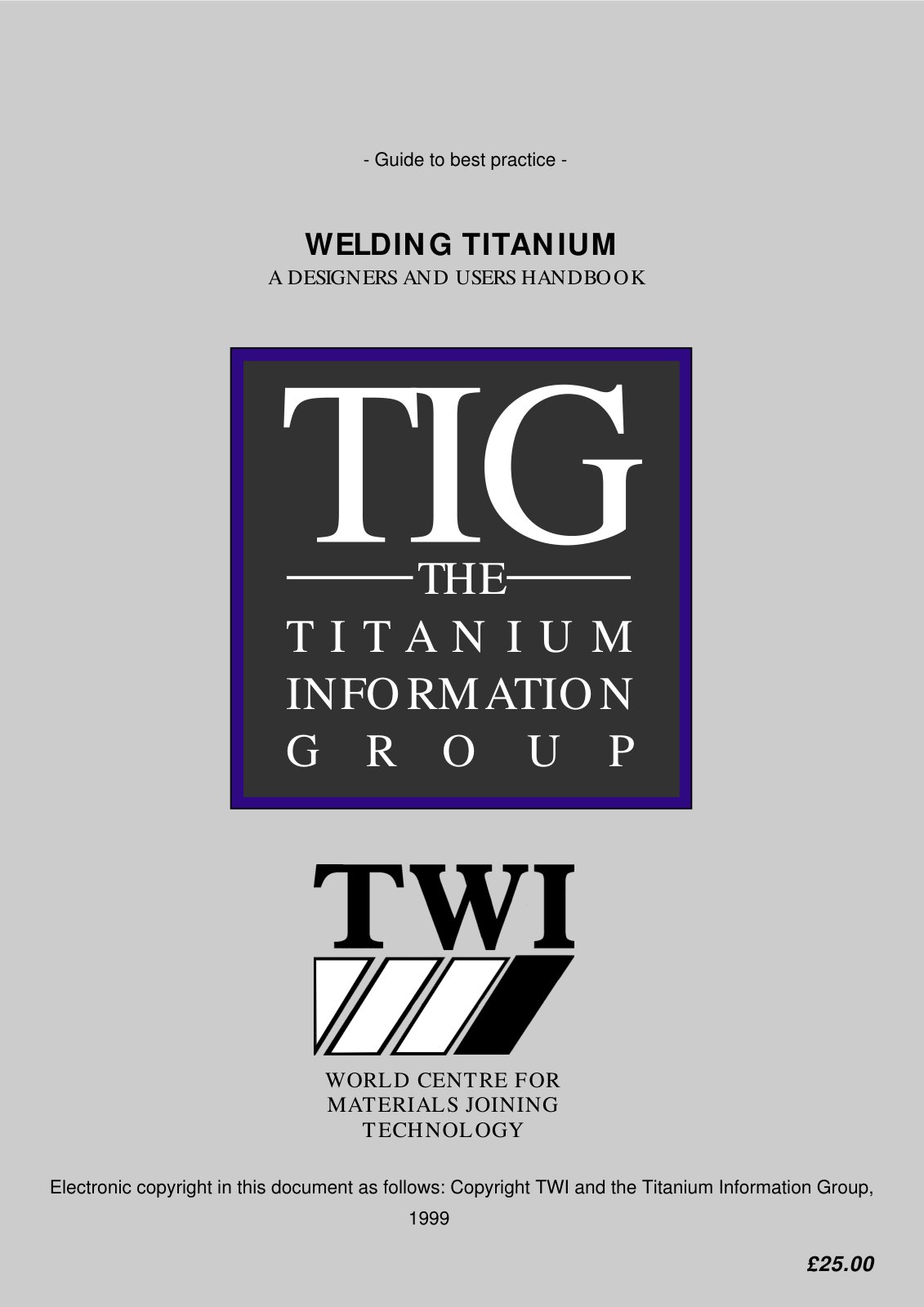 First page of WELDING TITANIUM