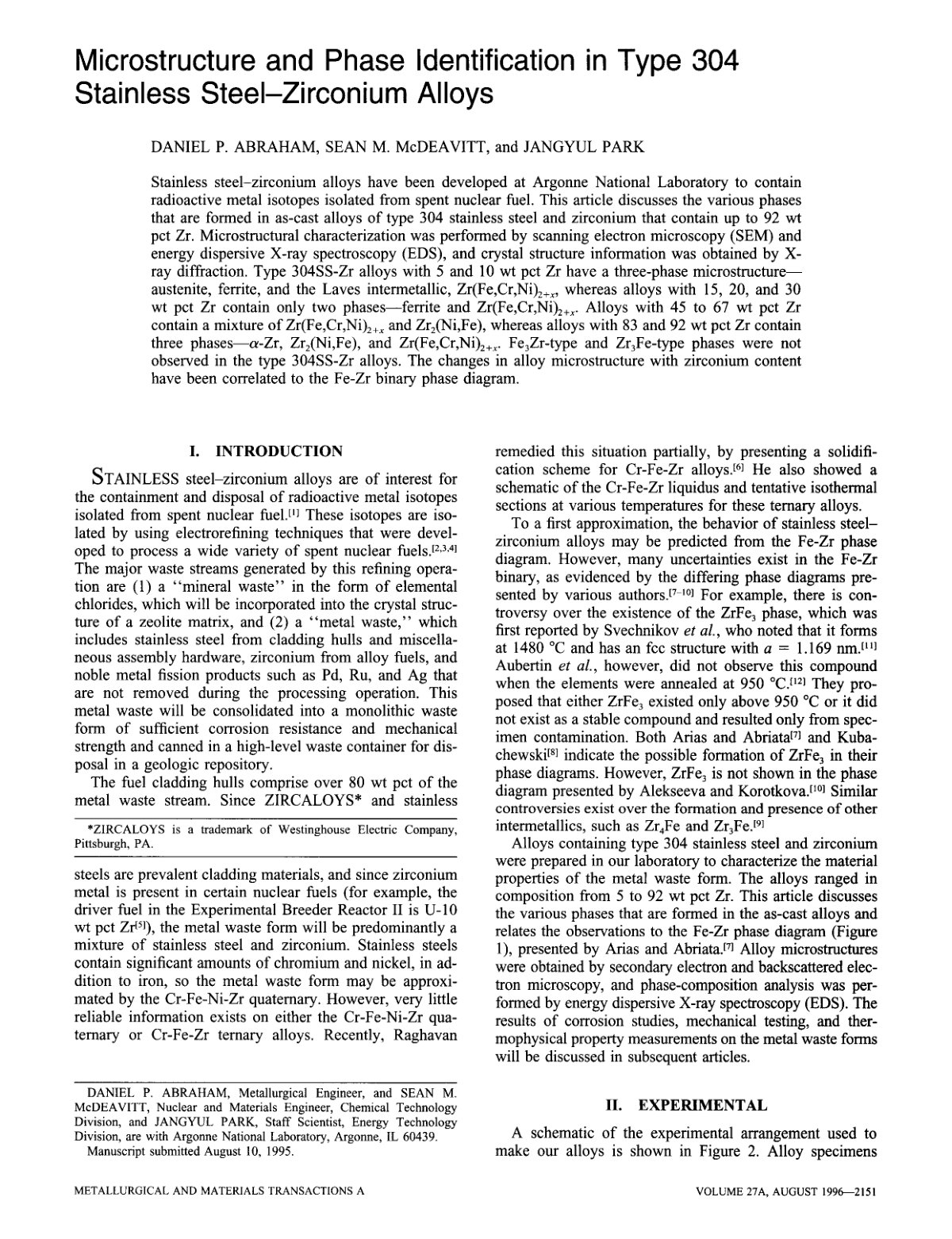 First page of Microstructure and phase identification