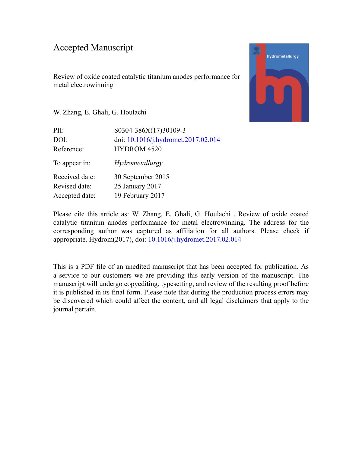 First page of Review of oxide coated catalytic titaniu