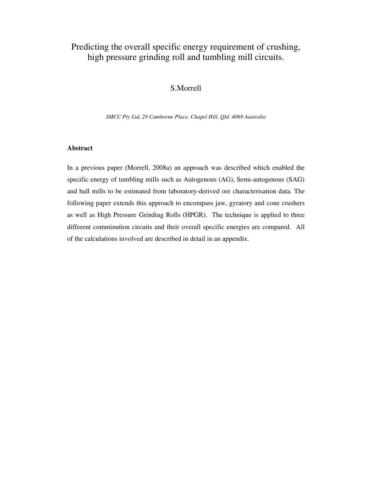 First page of Total power paper