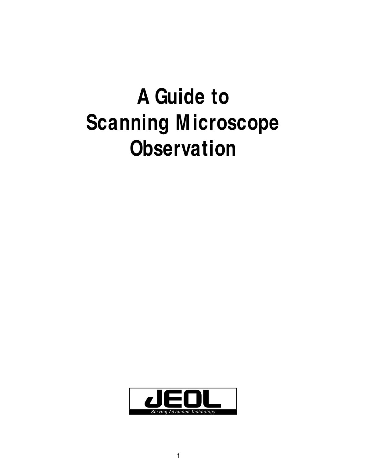 First page of A Guide to Scanning Microscope Observation