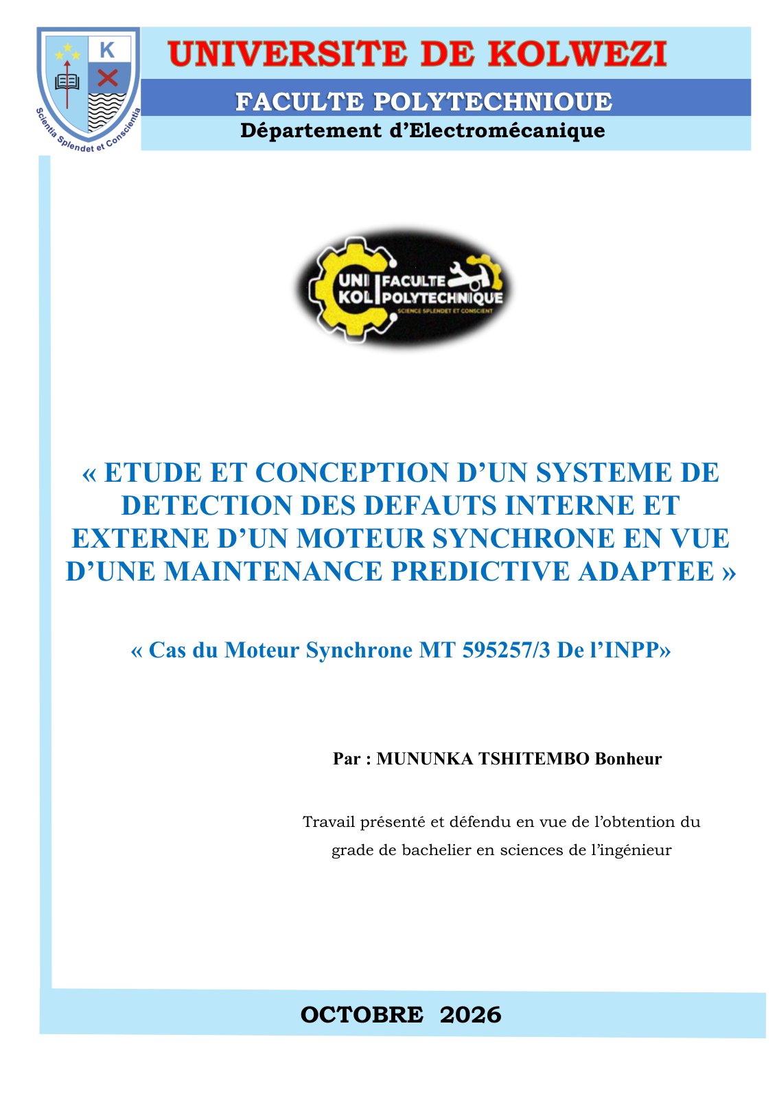First page of TSHITEMBO BONHEUR 115406
