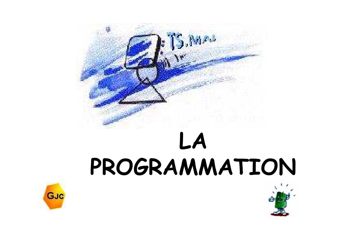 First page of PP   La Programmation