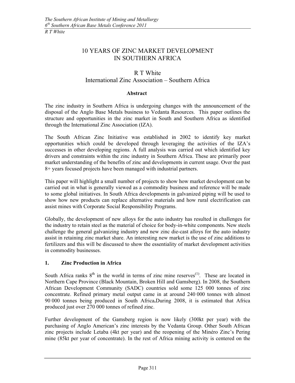 First page of 311 White