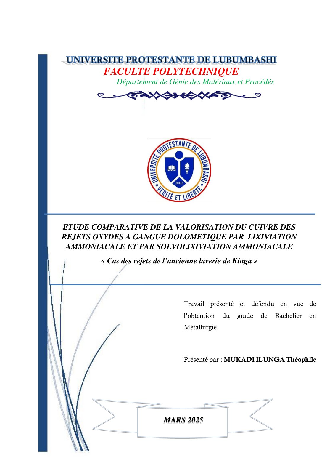 First page of TFC Théophile upl 2024