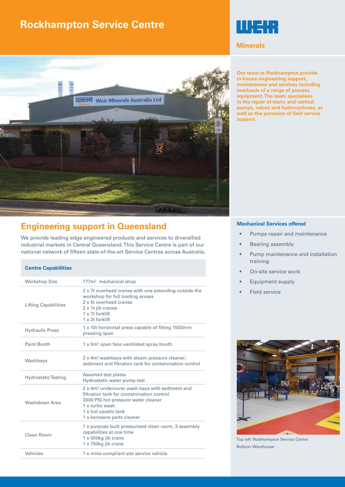 First page of AU0662 Service Centre Capability Rockhampton PREVIEW