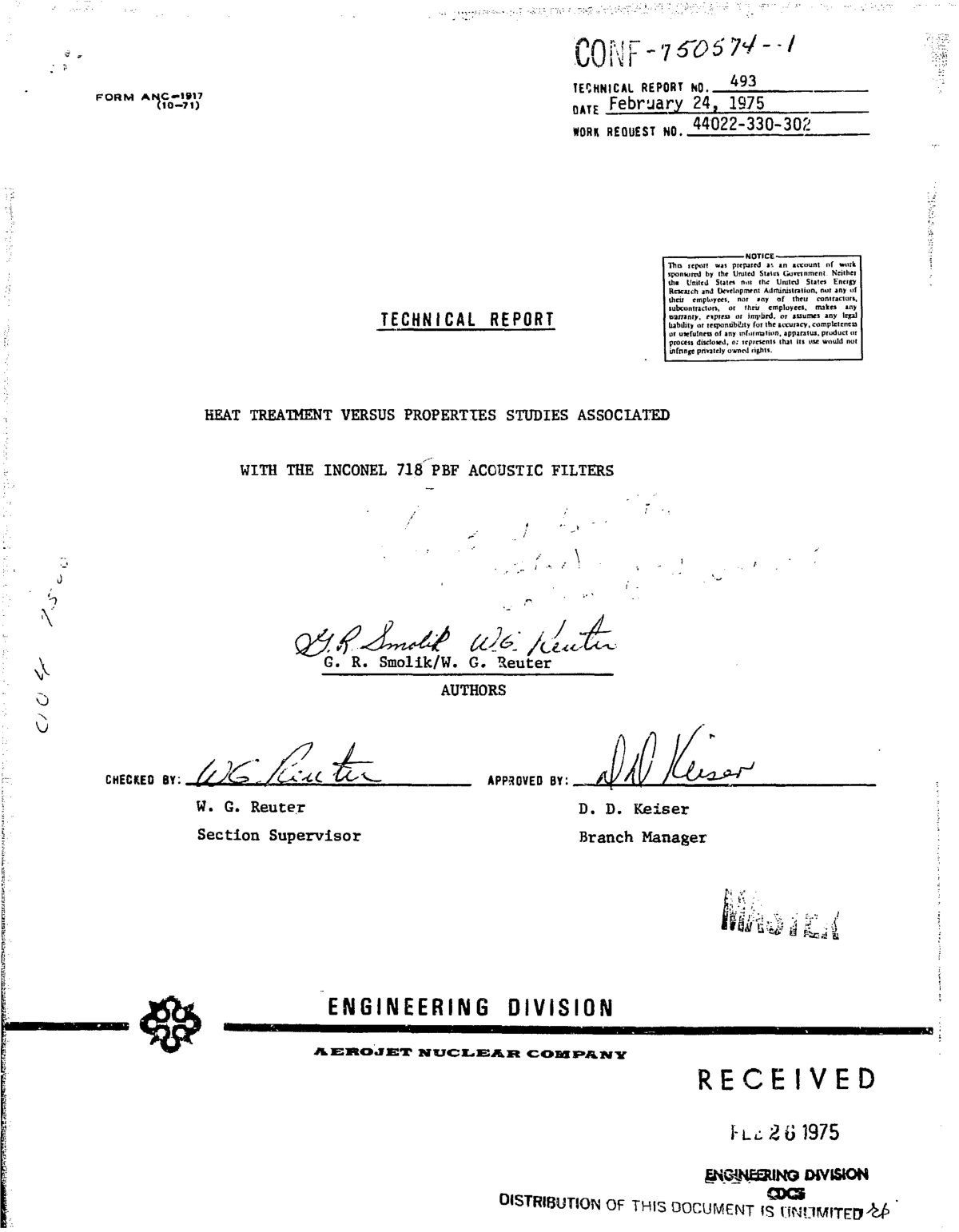 First page of FORM ANC-1917