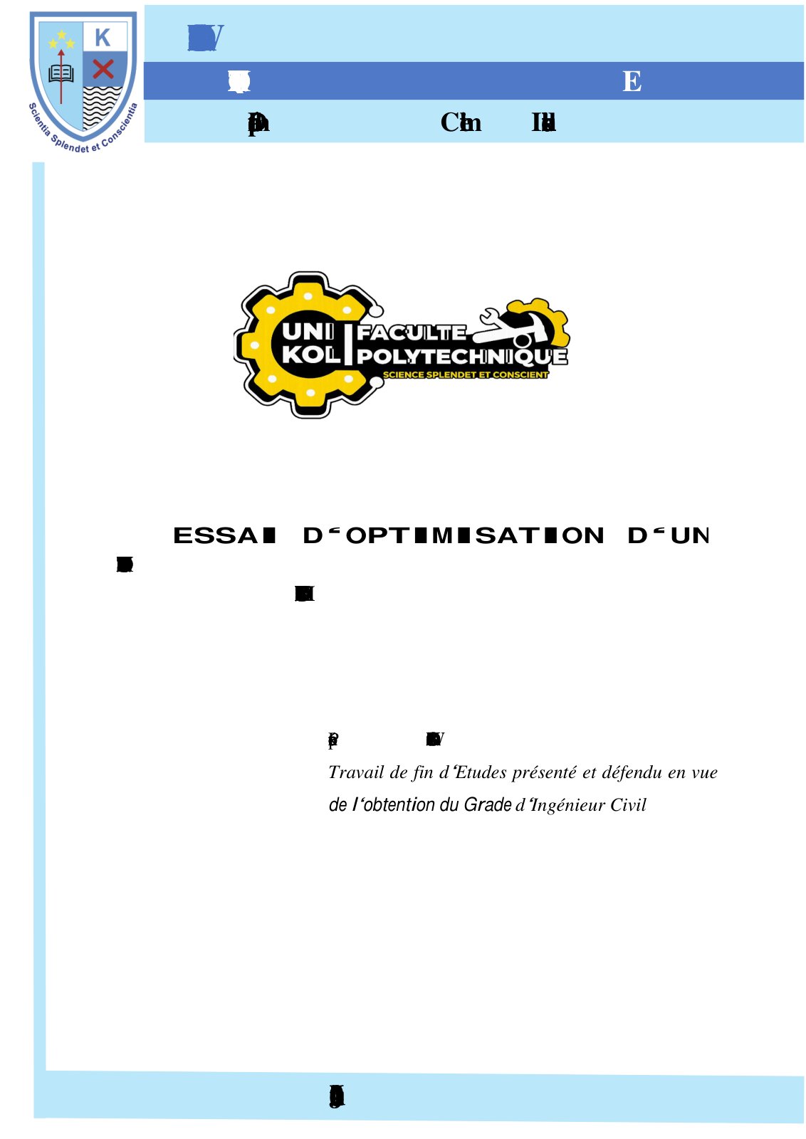 First page of ESSAI D'OPTIMISATION D'UN