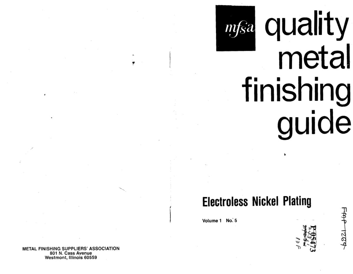 First page of Electroless Nickel Plating Quality Metal