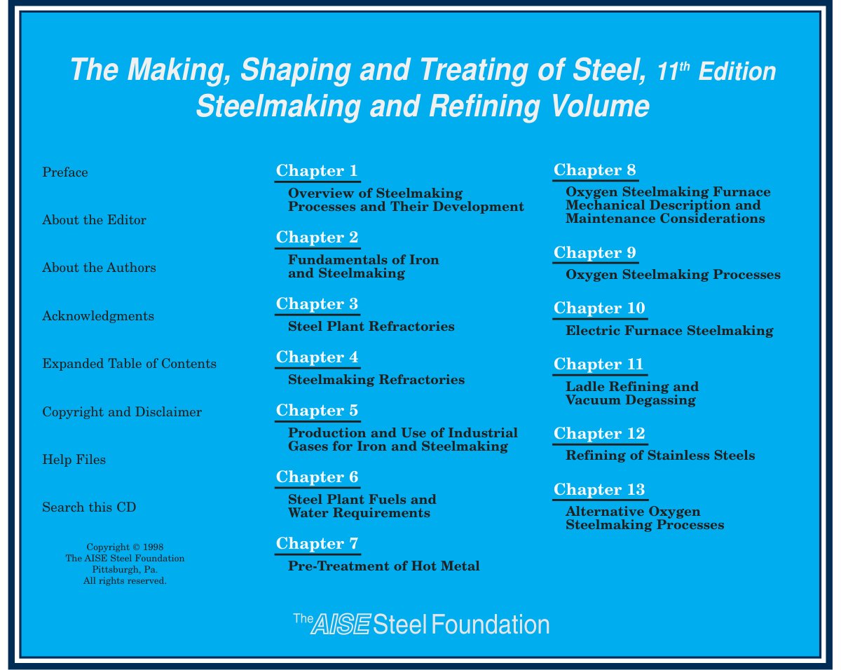 First page of The Making, Shaping and Treating of Steel, 11th Edition