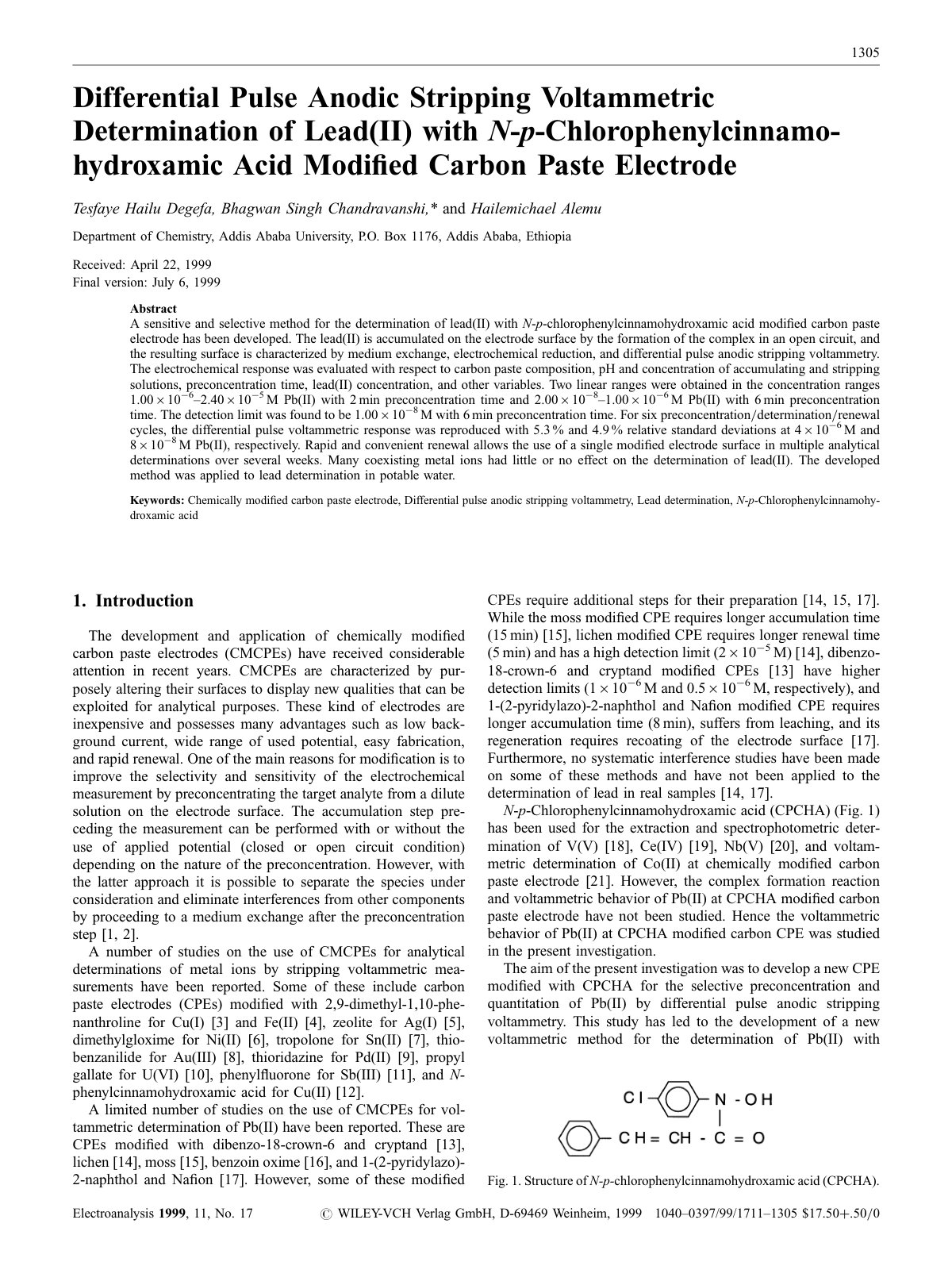 First page of Differential Pulse Anodic Stripping Volt