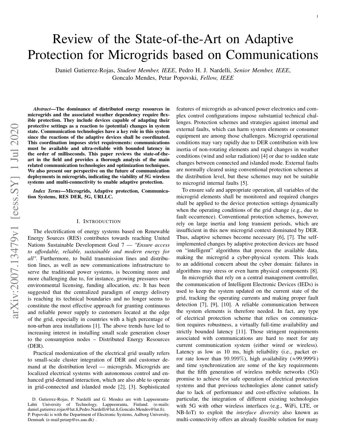 First page of Review of the State-of-the-Art on Adaptive