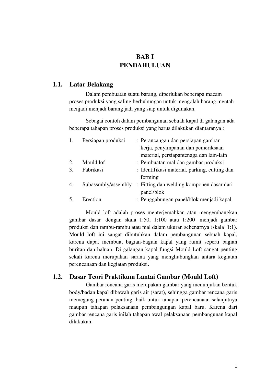 First page of LAPORAN MOULD LOFT docx