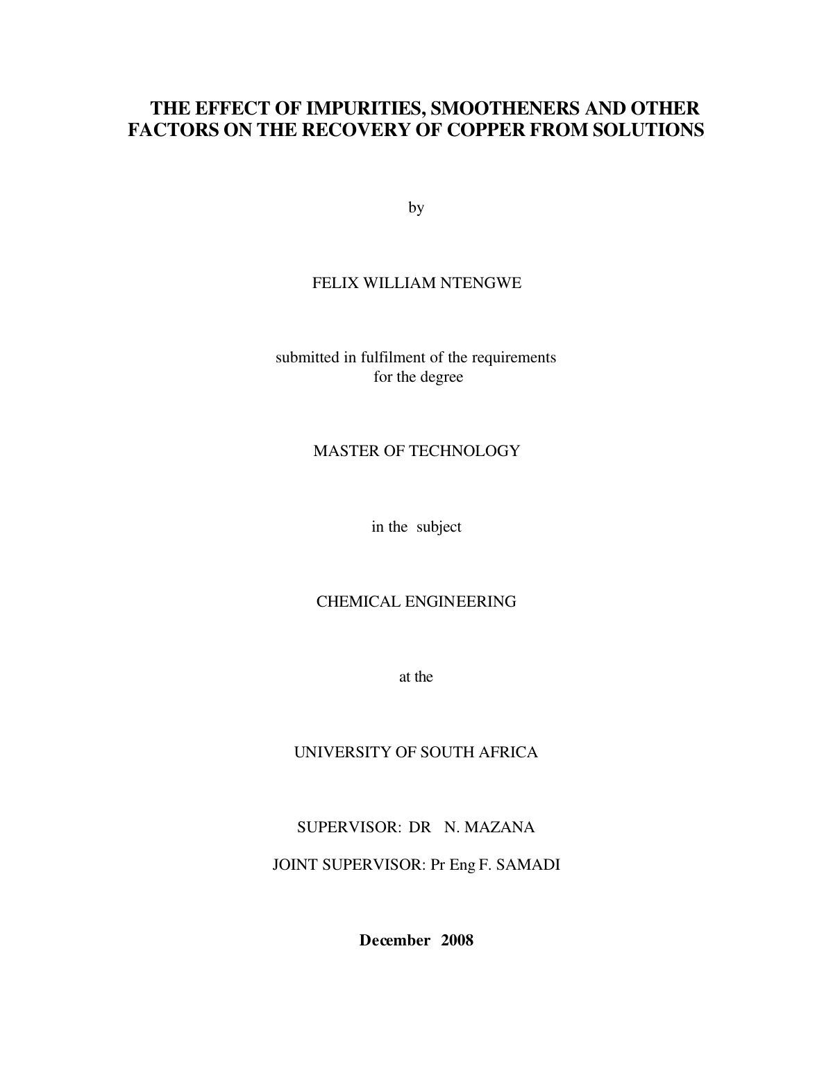 First page of The Effect of Impurities Smootheners and