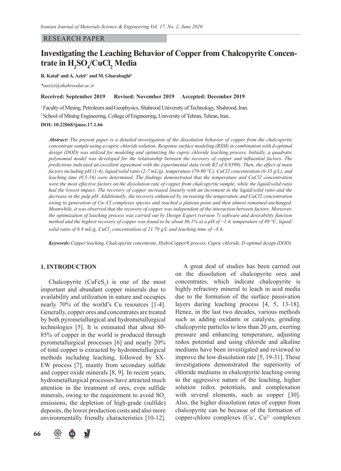 First page of Investigating the Leaching Behavior of C