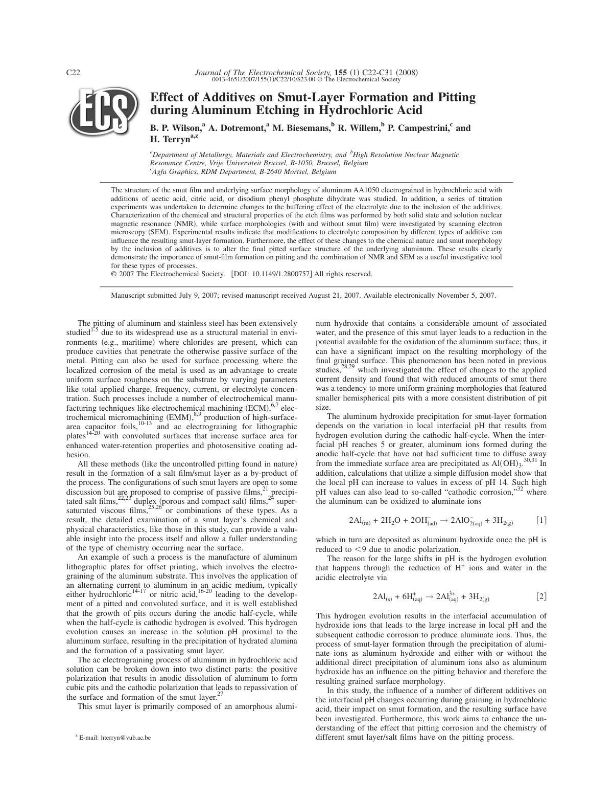 First page of Effect of additives on smut layer format
