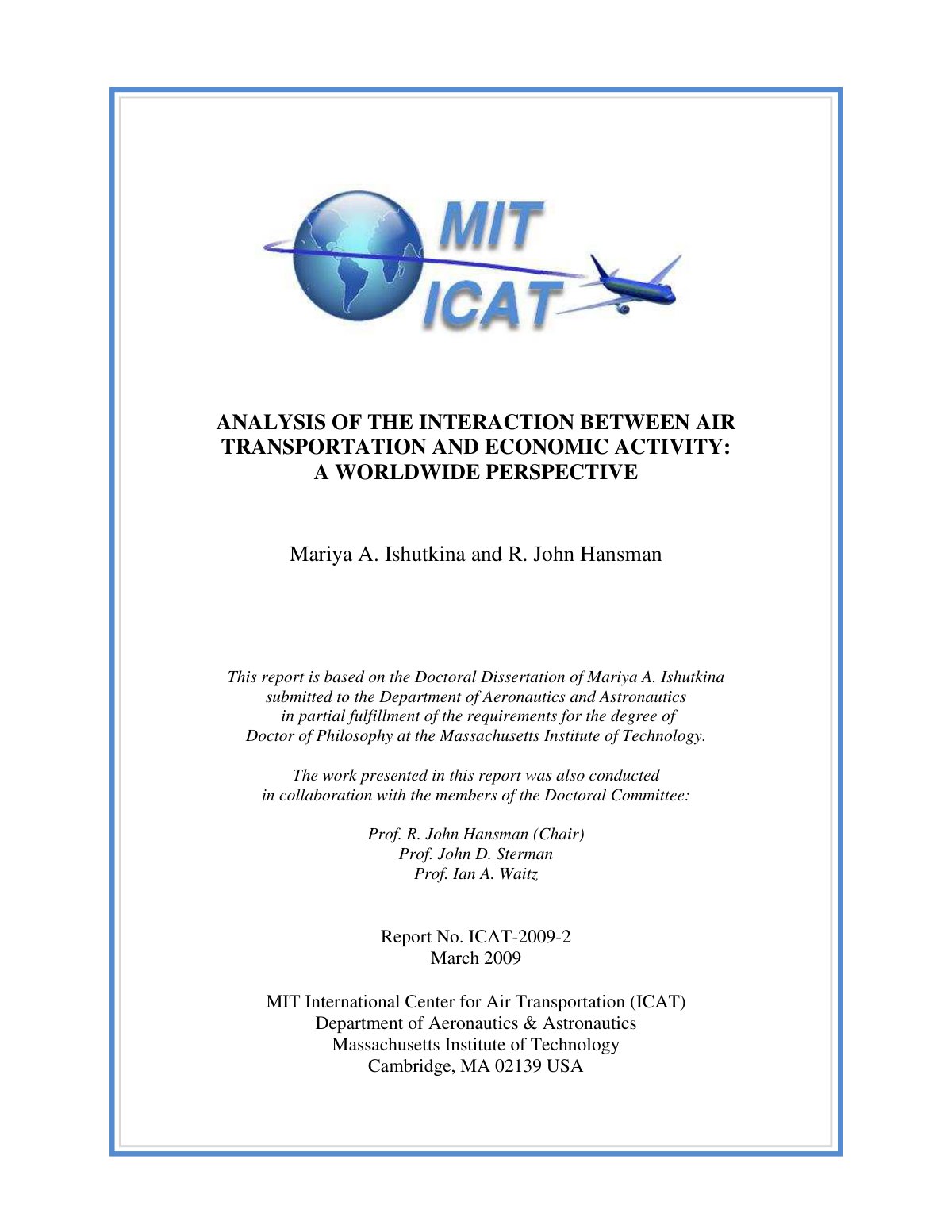 First page of ANALYSIS OF THE INTERACTION BETWEEN AIR