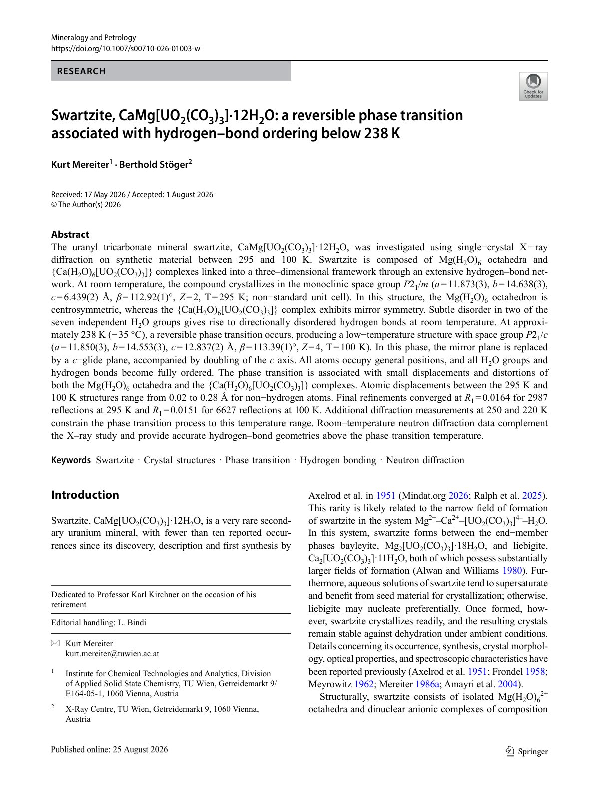 First page of 2026 Mereiter Swartzite Phase Transition