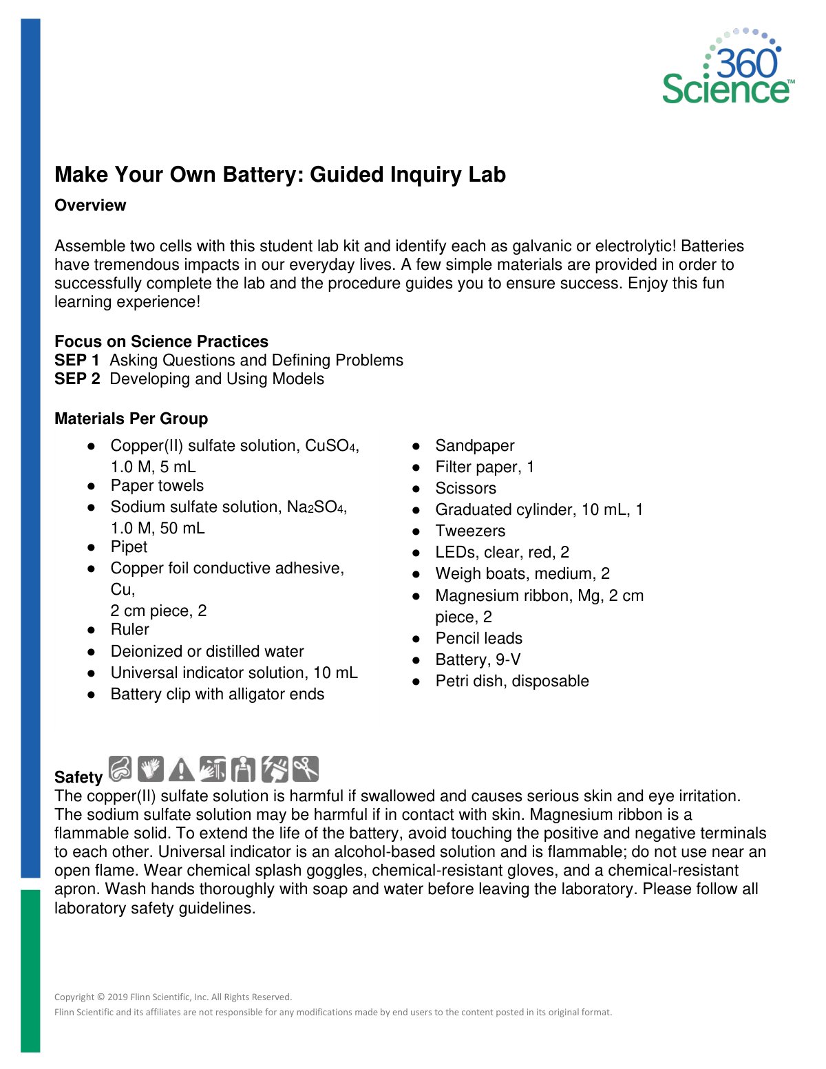 First page of Chem 360Science Sample