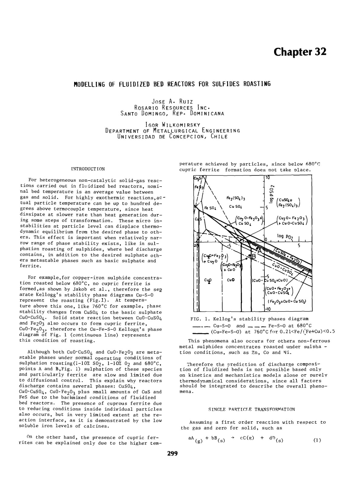 First page of NODELLING OF FLUIDIZED BED REACTORS FOR SULFIDES ROASTING