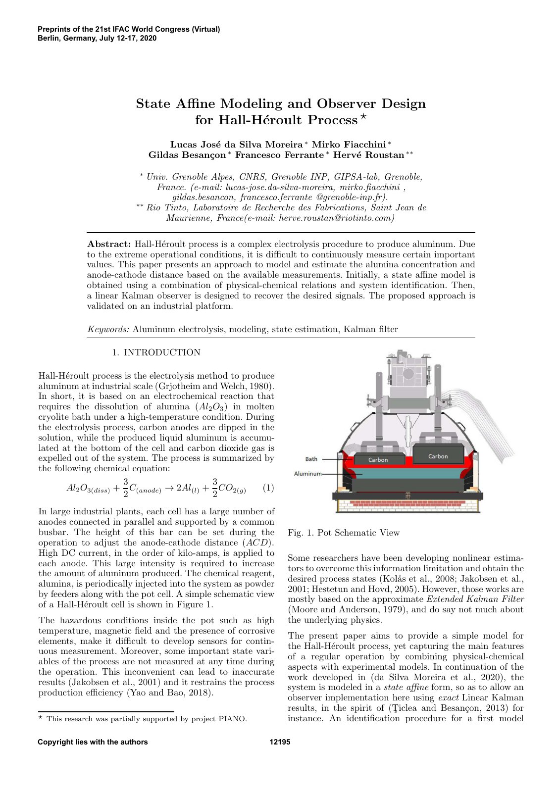First page of State Affine Modeling and Observer Desig