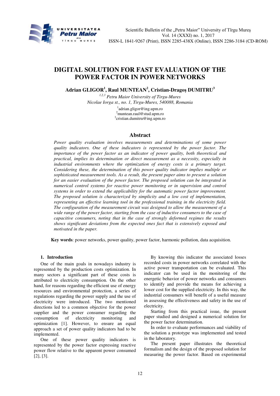 First page of Digital Solution for Fast Evaluation of