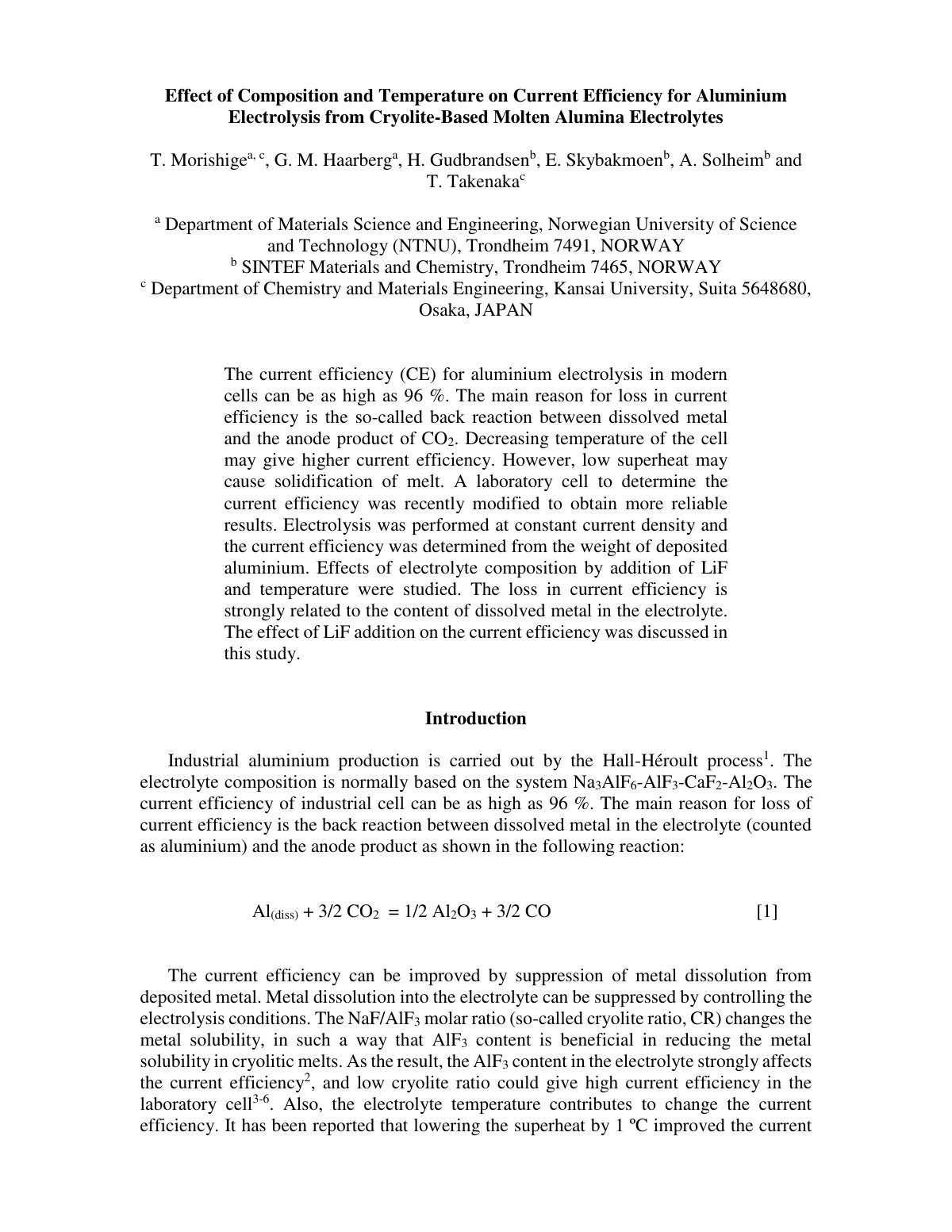 First page of Effects of Composition and Temperature o
